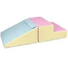 Image de Set de 2 grands blocs en mousse rose bleu jaune pastel