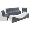 Image de Ensemble de meubles en mousse : 2 chaise Canapé et fauteuil blanc gris