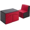 Image de Ensemble de meubles en mousse : chaise et fauteuil noir-rouge