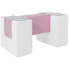 Image de 3 blocs en mousse blanc gris violet