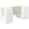 Image de 3 blocs en mousse blanc cappuccino