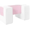 Image de 3 blocs en mousse blanc rose pastel