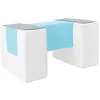 Image de 3 blocs en mousse blanc bleu gris