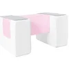 Image de 3 blocs en mousse blanc rose gris