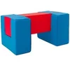Image de 3 blocs en mousse bleu marine rouge