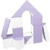 Image de Set de 11 blocs en mousse blanc lilas