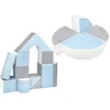 Image de Set de 15 blocs en mousse le jeu blanc bleu gris