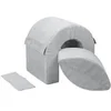 Image de Set de 2 blocs en mousse gris velours côtelé