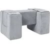 Image de 3 blocs en mousse gris velours côtelé