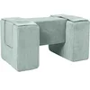 Image de 3 blocs en mousse Menthe velours côtelé