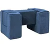 Image de 3 blocs en mousse bleu marine velours côtelé