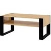 Image de Table basse NUKA F 110 x 60 cm en chêne artisan noir avec étagère