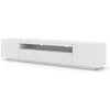 Image de Meuble TV bas universel AURA 200 cm à suspendre ou à poser Blanc mat sans LED