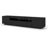 Image de Meuble TV bas universel AURA 200 cm à suspendre ou à poser Noir mat sans LED