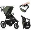 Image de LIONELO AZURA Poussette Bébé de jogging de 6 mois à 22 kg Poussette 3 Roues de jogging Dossier Réglable pour Position Allongée Grandes Roues Gonflables Amortissement Complet Auvent XXL (Green) en occasion ou reconditionné