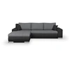 Image de Canapé d'angle convertible et réversible 5 places INDIAN - Tissu gris clair et anthracite