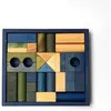 Image de Jeux de société en bois dans un plateau 30 pièces Wooden Story Bleu TU WS400