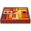 Image de Jeux de société en bois dans un plateau 30 pièces Wooden Story Rouge TU WS401