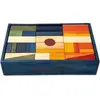 Image de Jeux de société en bois dans un plateau 63 pièces Wooden Story Bleu TU WS406