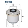 Image de Filtre À Carburant Filtron Pe992 Fiat;Isuzu;Lexus;Mitsubishi;Toyota