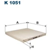 Image de Filtre Intérieur K 1051 Filtron Filtron K1051 Renault
