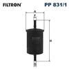 Image de Filtre À Carburant Filtron Pp831/1 Citroen;Dacia;Ds;Fiat;Lancia;Nissan;Opel;Peugeot;Renault;Smart