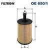 Image de Filtre À L'Huile Oe 650/1 Filtron Filtron Oe650/1 Audi;Chrysler;Dodge;Ford;Jeep;Mitsubishi;Seat;Skoda;Volkswagen