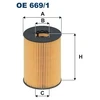 Image de Filtre À L'Huile Oe 669/1 Filtron Filtron Oe669/1 Nissan;Opel;Renault