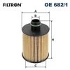 Image de Filtre À L'Huile Oe 682/1 Filtron Filtron Oe682/1 Cadillac;Chevrolet;Opel;Saab;Vauxhall