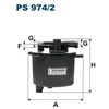 Image de Filtre À Carburant Filtron Ps974/2 Citroen;Fiat;Ford;Jaguar;Lancia;Land Rover;Mitsubishi;Peugeot