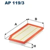 Image de Filtre À Air Ap 119/3 Filtron Filtron Ap119/3 Mercedes-Benz