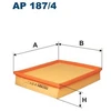 Image de Filtre À Air Ap 187/4 Filtron Filtron Ap187/4 Mg;Rover