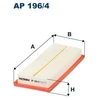 Image de Filtre À Air Ap 196/4 Filtron Filtron Ap196/4 Citroen;Ds;Mini;Opel;Peugeot
