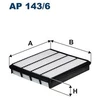 Image de Filtre À Air Ap 143/6 Filtron Filtron Ap143/6 Toyota