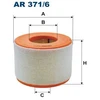 Image de Filtre À Air Ar 371/6 Filtron Filtron Ar371/6 Audi