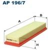 Image de Filtre À Air Ap 196/7 Filtron Filtron Ap196/7 Citroen;Peugeot