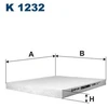 Image de Filtre Intérieur K 1232 Filtron Filtron K1232 Hyundai;Kia