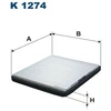 Image de Filtre Intérieur K 1274 Filtron Filtron K1274 Chevrolet