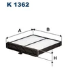 Image de Filtre Intérieur K 1362 Filtron Filtron K1362 Mazda