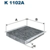 Image de Filtre Intérieur K 1102a Filtron Filtron K1102a Citroen