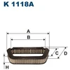 Image de Filtre Intérieur K 1118a Filtron Filtron K1118a Audi