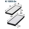 Image de Filtre Intérieur K 1203-2x Filtron Filtron K12032x Kia