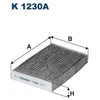 Image de Filtre Intérieur K 1230a Filtron Filtron K1230a Nissan;Renault