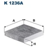 Image de Filtre Intérieur K 1236a Filtron Filtron K1236a Daihatsu;Fiat;Subaru;Suzuki;Toyota