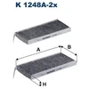 Image de Filtre Intérieur K 1248a-2x Filtron Filtron K1248a2x Mercedes-Benz;Nissan;Opel;Renault;Vauxhall