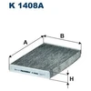Image de Filtre Intérieur K 1408a Filtron Filtron K1408a Citroen;Opel