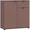 Image de Commode - GANYMEDE - 2 portes - 1 tiroir - Terracotta - 80,1 x 34,1 x 82,3 cm