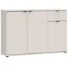 Image de Buffet 120 cm GANYMEDE AUCUNE 3 portes + 1 tiroir sable mat