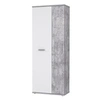 Image de Armoire a chaussures style contemporain effet béton et blanc mat - L 69 cm