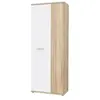 Image de Armoire a chaussures style contemporain décor chene sonoma et blanc mat - L 69 cm